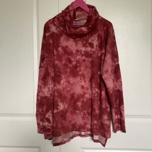 Zenana Tie Dye Cowl‎ Neck  Top